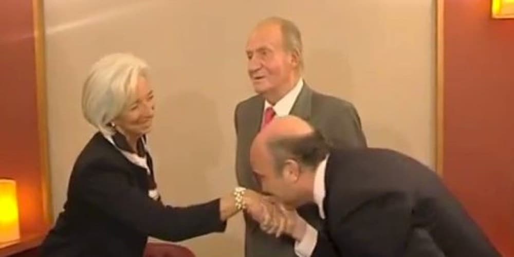 Guindos Lagarde besamanos