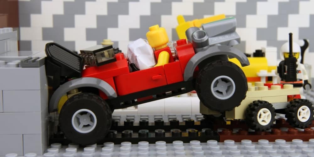 LEGO car crash