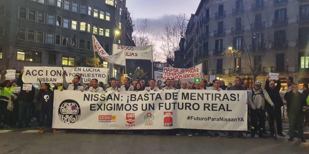 Nissan manifestación Barcelona