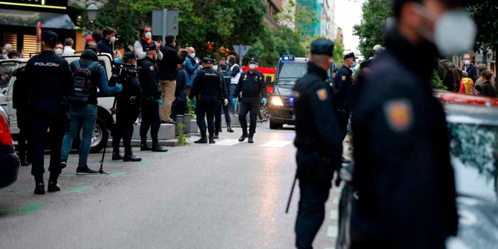Policía contra manifestaciones Barrio Salamanca