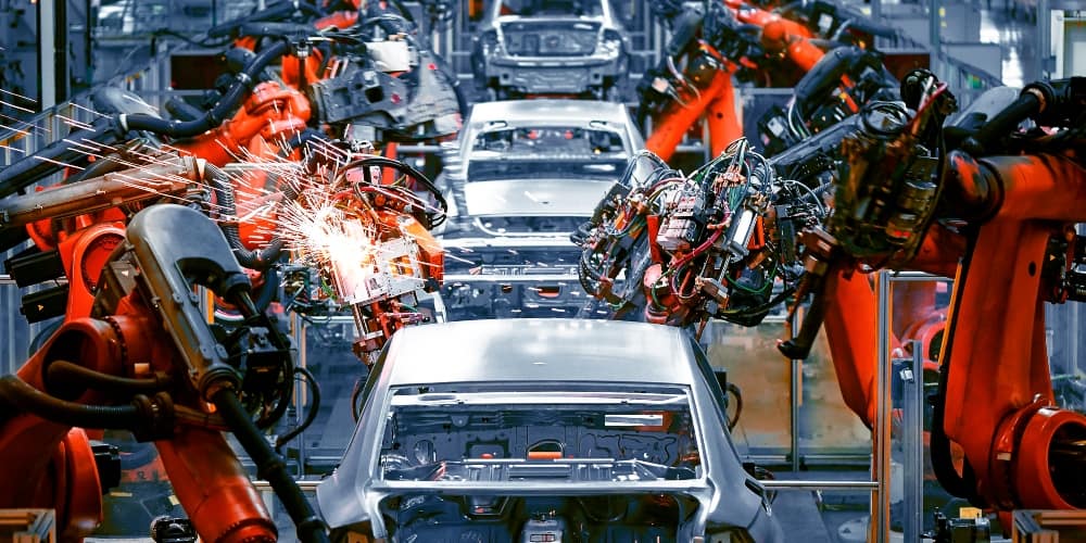 Robots coche fábrica