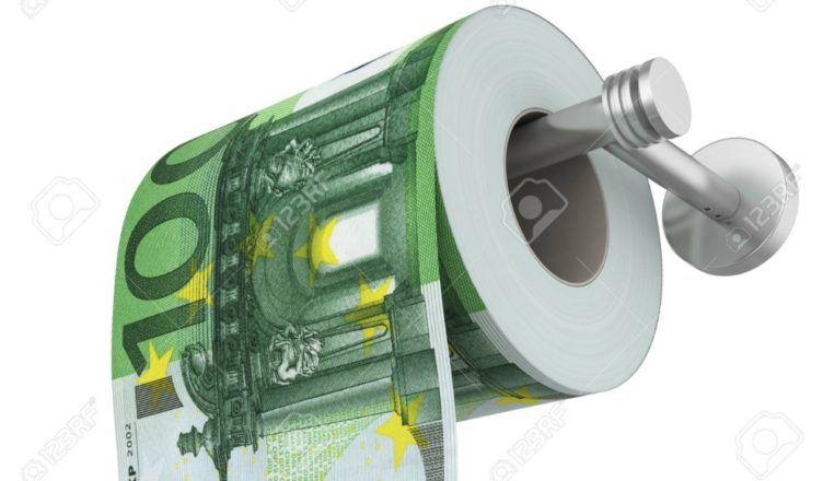 Euro papel higiénico
