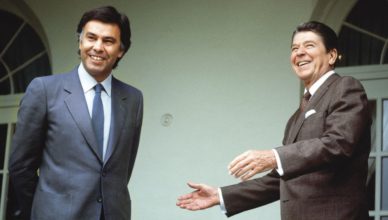 Felipe González Ronald Reagan