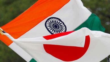 India Japón banderas