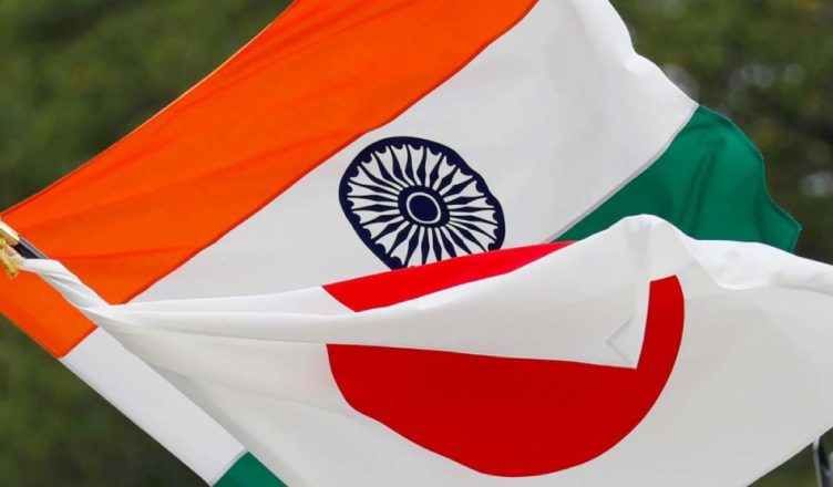 India Japón banderas
