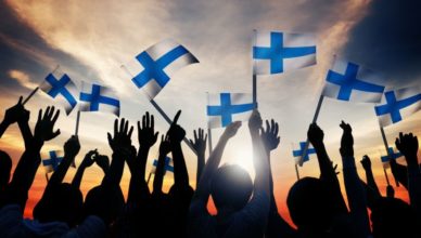 Finlandia banderas niños