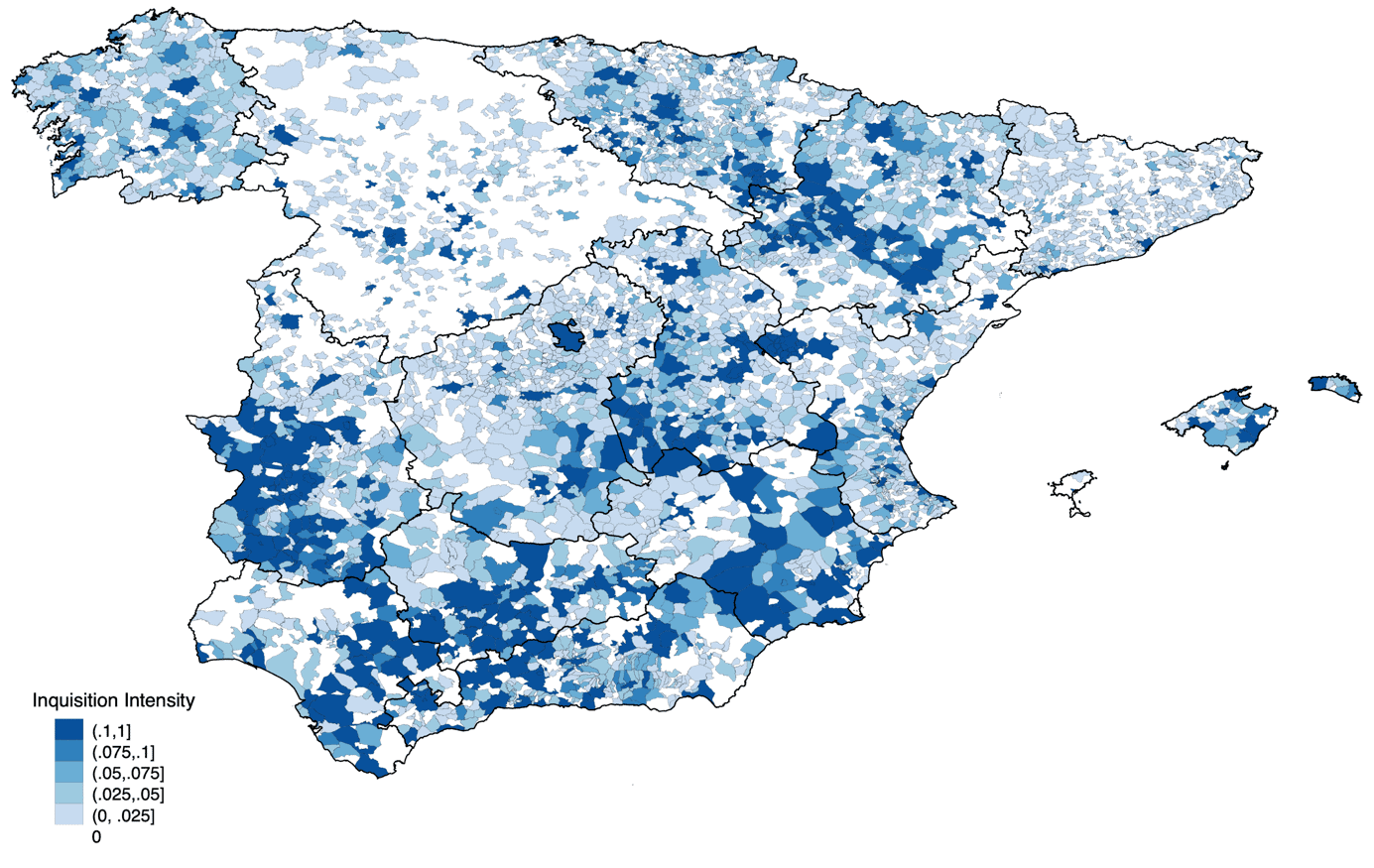 España - Inquisición mapa