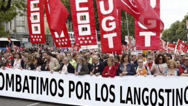 Sindicatos manifestación langostinos