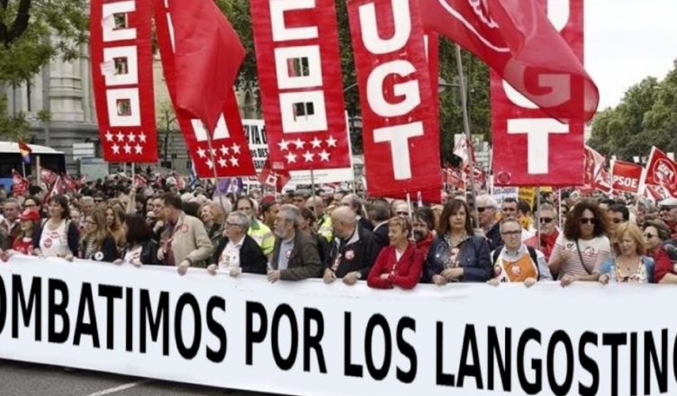 Sindicatos manifestación langostinos